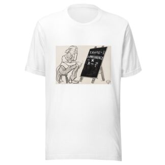 Uncle Sam contemplating problem on chalkboard by Frank Arthur Nankivell T-Shirt