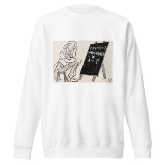 Uncle Sam contemplating problem on chalkboard by Frank Arthur Nankivell Sweatshirt