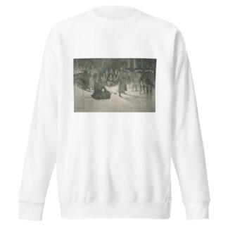 A halt in the wilderness by Frederic Remington Sweatshirt