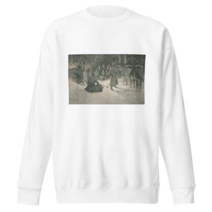 A halt in the wilderness by Frederic Remington Sweatshirt