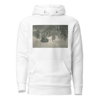 A halt in the wilderness by Frederic Remington Hoodie