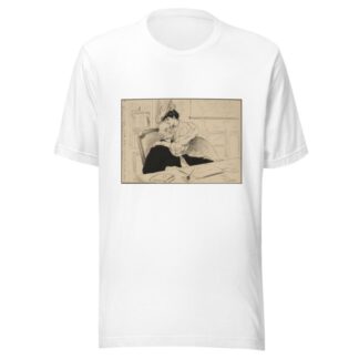 Elle – Comme c’est la fête à sa p’tite louloute, le gros chéri va aller passer un mois à la chasse, pour lui faire plai by Fernand Louis Gottlob T-Shirt