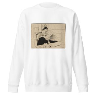 Elle – Comme c’est la fête à sa p’tite louloute, le gros chéri va aller passer un mois à la chasse, pour lui faire plai by Fernand Louis Gottlob Sweatshirt