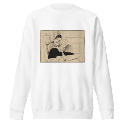 Elle – Comme c’est la fête à sa p’tite louloute, le gros chéri va aller passer un mois à la chasse, pour lui faire plai by Fernand Louis Gottlob Sweatshirt