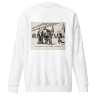 ‘Don’t look now, but I’m afraid somebody is following us’ by Edmund Siegfried Valtman Sweatshirt