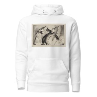A magician pulls away a cloth representing the 4 Power Treaty and reveals a rabbit representing the League of Nations by William Henry Walker Hoodie