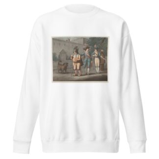 Launce Teaching his Dog Crab to behave as a Dog in all things – ‘The Two Gentlemen of Verona,’ Act IV, Scene IV by Henry William Bunbury Sweatshirt