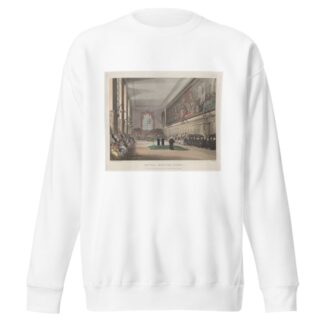 The Hall, Blue Coat School by Thomas Rowlandson Sweatshirt
