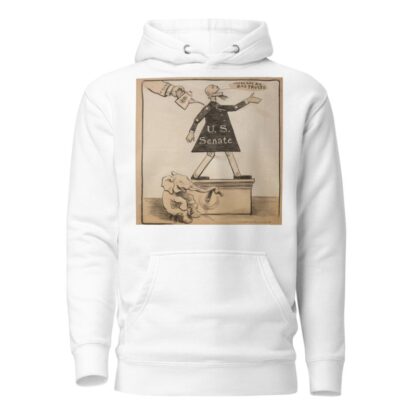 The U.S. Senate is represented as a mechanical toy which says ‘There are no bad Trusts’ whenever played by William Henry Walker Hoodie