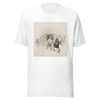 Uncle Sam cheers as explorers Perry and Cook make it to the North Pole for the United States by William Henry Walker T-Shirt