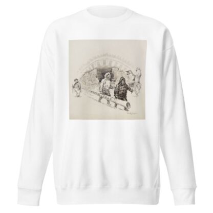 Uncle Sam cheers as explorers Perry and Cook make it to the North Pole for the United States by William Henry Walker Sweatshirt