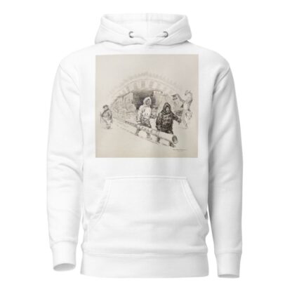 Uncle Sam cheers as explorers Perry and Cook make it to the North Pole for the United States by William Henry Walker Hoodie