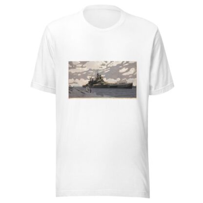 Battleship in Suez Canal [HMS Howe] by Charles Pears T-Shirt