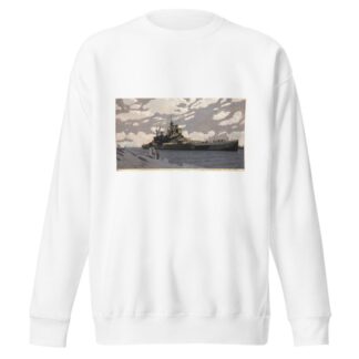 Battleship in Suez Canal [HMS Howe] by Charles Pears Sweatshirt