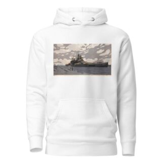 Battleship in Suez Canal [HMS Howe] by Charles Pears Hoodie