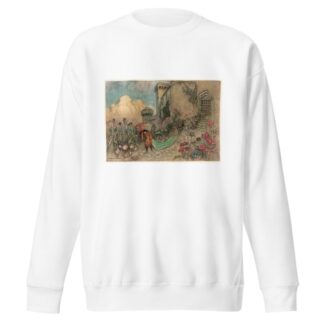 Corvetto escaping with the Ogre’s Tapestry by Warwick Goble Sweatshirt