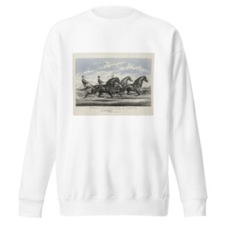 Mambrino Pilot, Daisy Burns, and Rosamond; trotting for a purse, $100 mile heats, best 3 in 5 in harness by John Cameron Sweatshirt