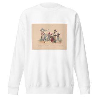 La Caricature; Ah! Mayeux! Mayeux!! Chian li li li! On m’a donc fichu mon nom sur le dos nom de D . . . !. by J. J. Granville Sweatshirt