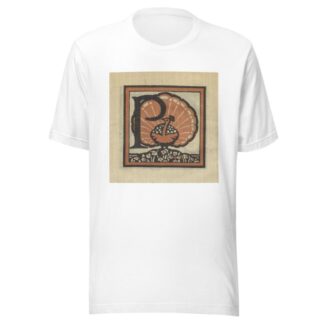Letters designed and cut on linoleum blocks Pl.16 by Columbia University Teachers College T-Shirt