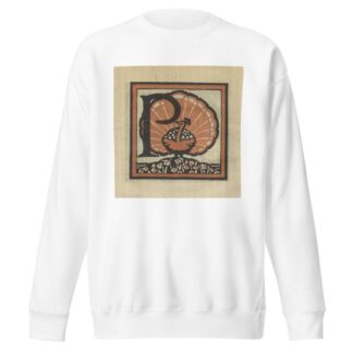 Letters designed and cut on linoleum blocks Pl.16 by Columbia University Teachers College Sweatshirt