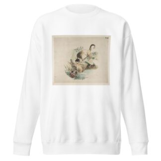 A Cat Hunting a Crab by Félix Bracquemond Sweatshirt