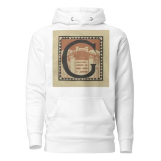 Letters designed and cut on linoleum blocks Pl.07 by Columbia University Teachers College Hoodie