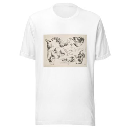 Coqs et canards by Félix Bracquemond T-Shirt