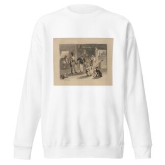 Three soldiers with a family and dog by Felix Octavius Carr Darley Sweatshirt