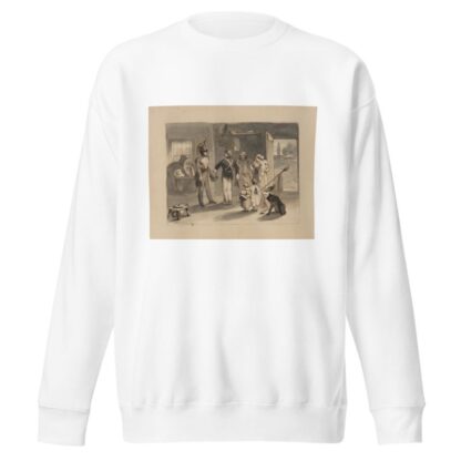 Three soldiers with a family and dog by Felix Octavius Carr Darley Sweatshirt