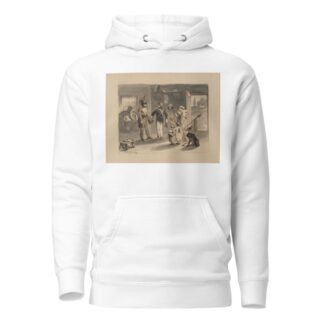 Three soldiers with a family and dog by Felix Octavius Carr Darley Hoodie