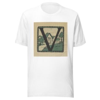 Letters designed and cut on linoleum blocks Pl.22 by Columbia University Teachers College T-Shirt