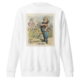 A new scythe cuts clean by John Samuel Pughe Sweatshirt