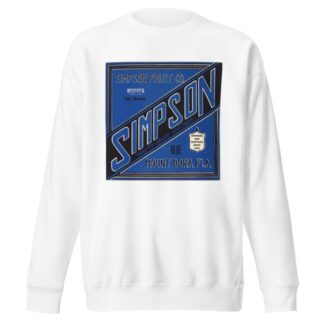 Fruit Label for Simpson – Blue by Anonymous Sweatshirt