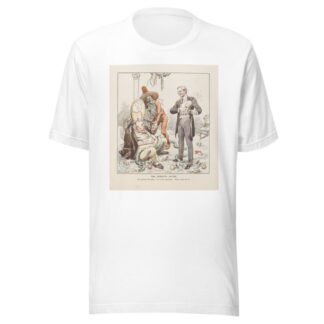 The Morning After. The bride’s father – Let’s see, gentlemen; Where were we by Louis Glackens T-Shirt