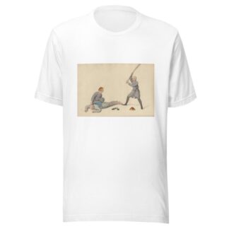 An offender undergoing the Bastinade by George Henry Mason T-Shirt