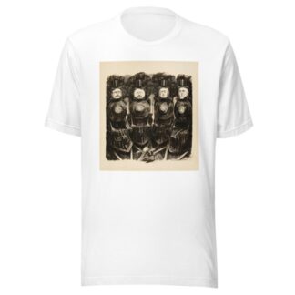 Gould, Harriman, Vanderbilt, and Hill, depicted as trains, about to run over a small man representing the people. by William Henry Walker T-Shirt