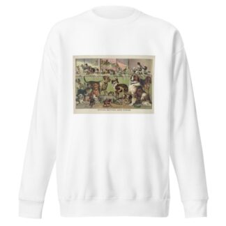 House, kennel and field by Currier & Ives. Sweatshirt