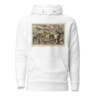 House, kennel and field by Currier & Ives. Hoodie