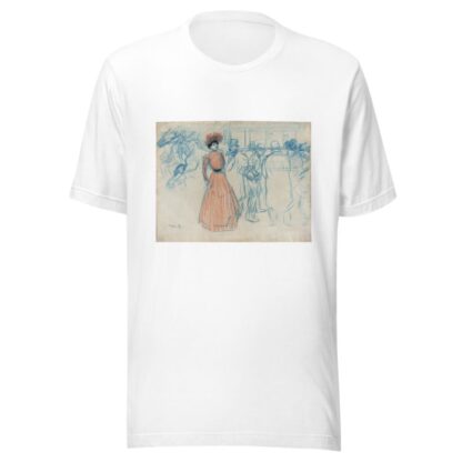 Woman at the Bus Stop by Théophile Alexandre Steinlen T-Shirt