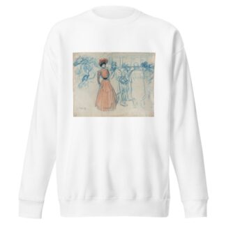 Woman at the Bus Stop by Théophile Alexandre Steinlen Sweatshirt