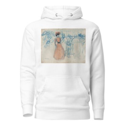Woman at the Bus Stop by Théophile Alexandre Steinlen Hoodie