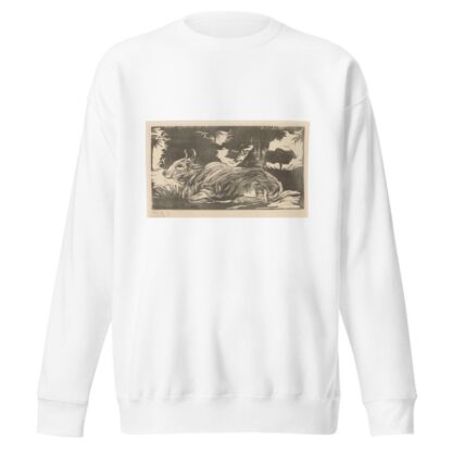 Liggende zebu by Huib Luns Sweatshirt