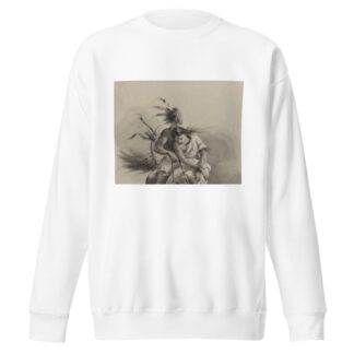 Native American on horse, holding girl with tied hands by Felix Octavius Carr Darley Sweatshirt