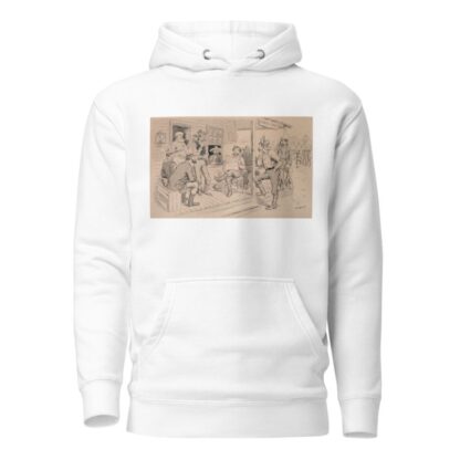 Reading the newspaper at the Eagle Inn by Frederick Burr Opper Hoodie