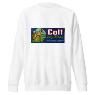 Colt Brand Vegetables Label by Anonymous Sweatshirt