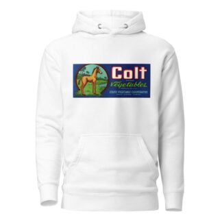 Colt Brand Vegetables Label by Anonymous Hoodie