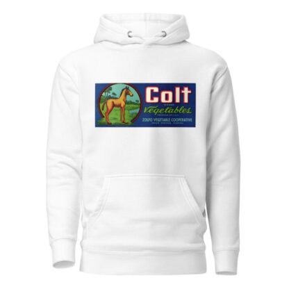 Colt Brand Vegetables Label by Anonymous Hoodie