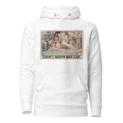 Europe’s Modern Santa Claus by Carey Cartoon Service Hoodie
