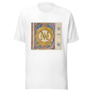 Relevé d’un panneau de vitrail du XVIIe siècle orné d’un monogramme by Prosper Lafaye T-Shirt