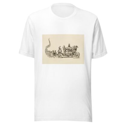 A long line of men in suits and top hats pull an ornate carriage by William Henry Walker T-Shirt